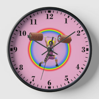 Horloge Jésus-Christ faisant le Clean and Jerk