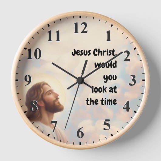 Horloge Jésus-Christ, regardez-vous le Temps - Jésus (Recto)