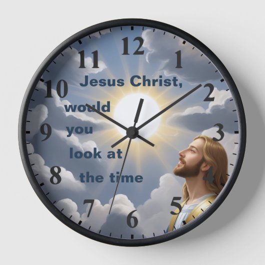 Horloge Jésus-Christ voudriez-vous regarder le temps chrét (Recto)