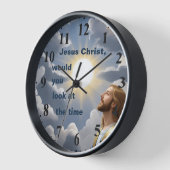 Horloge Jésus-Christ voudriez-vous regarder le temps chrét (Angle)