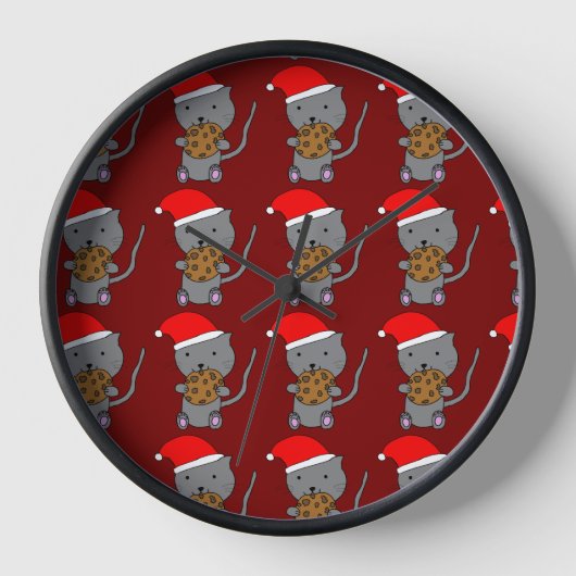 Horloge Joli Chat de Noël (Recto)