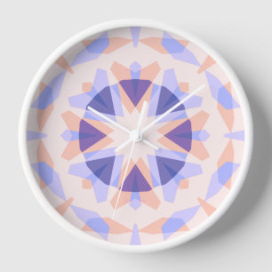 Horloge Joli Pastel Purple Peach Star Eclectique Kitsch
