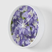 Horloge Jolie florale de Delphinium violet (Angle)