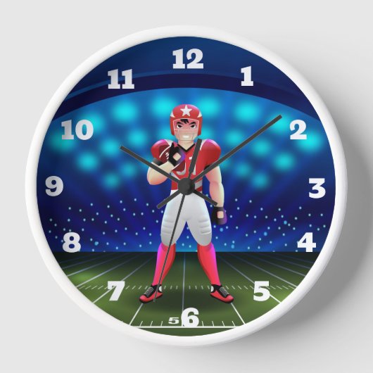 Horloge Joueur de football sur le terrain (Recto)
