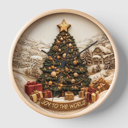 Horloge Joyeuse fête des arbres de fêtes ! (Recto)
