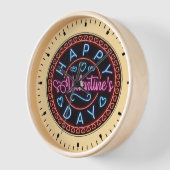 Horloge Joyeuse Saint-Valentin Cercle Design-67128 (Angle)