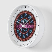 Horloge Joyeuse Saint-Valentin Cercle Design-67128 (Angle)