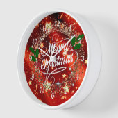 Horloge Joyeux Christmans, parties scintillant et brillanc (Angle)