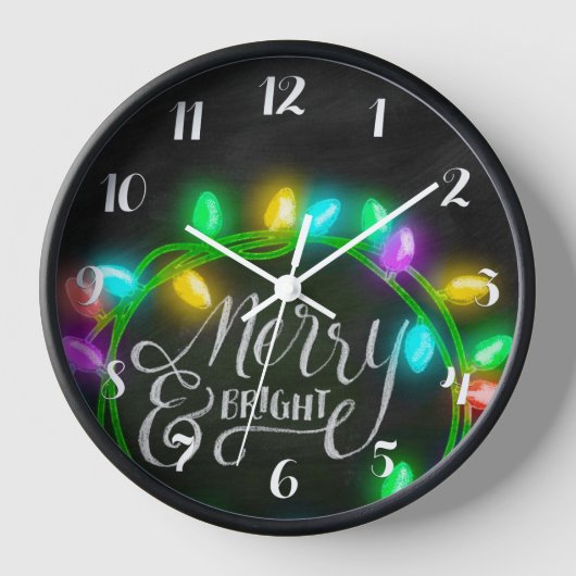 Horloge Joyeux et brillant avec lumières (Recto)