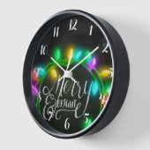 Horloge Joyeux et brillant avec lumières (Angle)