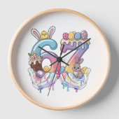 Horloge Joyeux œufs de glace de Pâques (Recto)