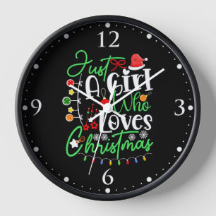 Horloge Juste une fille qui aime Noël-64714