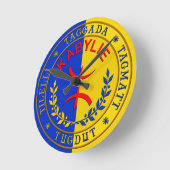 Horloge Kabylie, ronde murale (Angle)