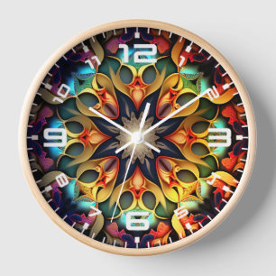 Horloge Kaleidoscope Mandala Flower Design-23091
