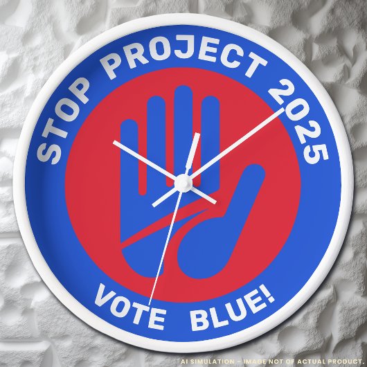 Horloge Kamala Harris Tim Walz Vote Blue Stop Project 2025