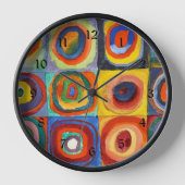 Horloge Kandinsky - Carrés aux cercles concentrés (Recto)
