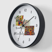 Horloge Kandinsky - Collage de son oeuvre (Angle)