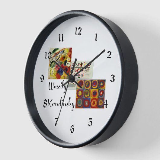 Horloge Kandinsky - Collage de son oeuvre (Angle)