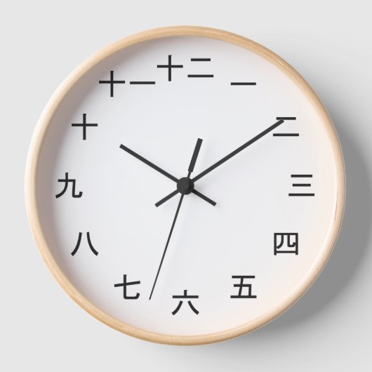 Horloge Kanji Clock 1-12 (Recto)