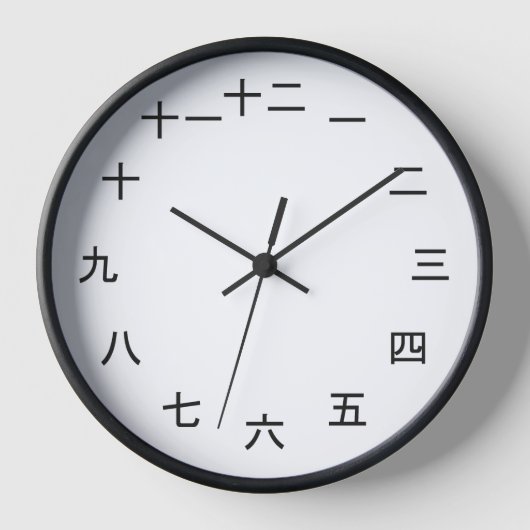 Horloge Kanji Clock 1-12 (Recto)