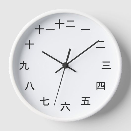 Horloge Kanji Clock 1-12 (Recto)