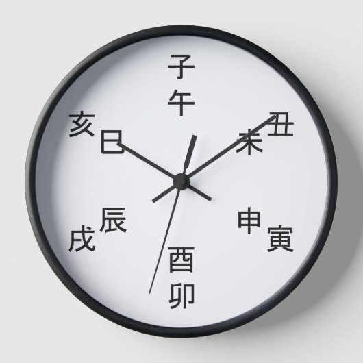 Horloge Kanji Clock - Chinese Zodiac - Time of the Day -  (Recto)