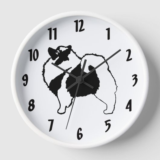 Horloge Keeshond Graphics - Cute Original Chig Art (Recto)