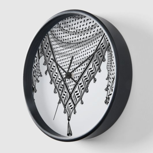 Horloge Keffiyeh Écharpe palestinienne tissu traditionnel (Angle)