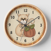 Horloge Kitty Automne (Recto)
