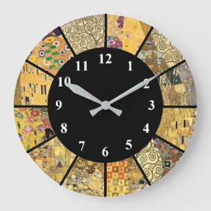 Horloge Klimt Célèbre Artiste Motif Gold Art Horlo