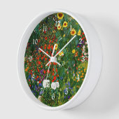 Horloge Klimt - Jardin de fleurs (Angle)