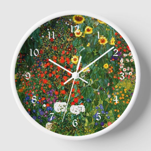 Horloge Klimt - Jardin de fleurs (Recto)