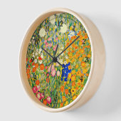 Horloge Klimt - Jardin de fleurs 1907 (Angle)