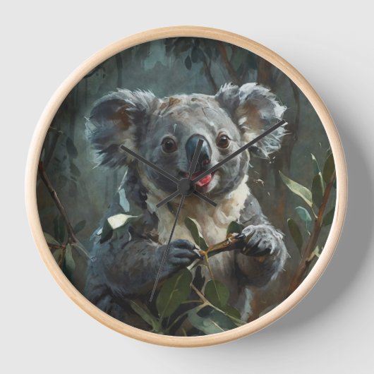 Horloge Koala et Eucalypts (Recto)