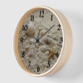 Horloge La côte de sable de la plage de Seashells (Angle)