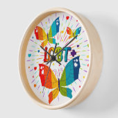 Horloge La fierté papillon L'amour est l'amour Sensibilisa (Angle)