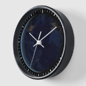 Horloge La nuit, lumière de la ville terrestre (Angle)
