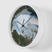 Horloge La Planète Terre Montre La Couverture De Glace De (Angle)
