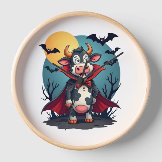 Horloge La vache Dracula se lève (Recto)
