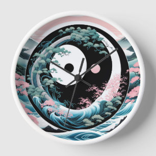 Horloge La Vague Rose Sauge Turquoise