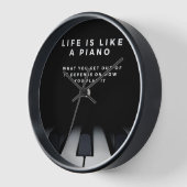 Horloge La vie est comme un piano Inspiration (Angle)