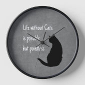 Horloge La vie sans chats est possible mais sans 😸 (Recto)