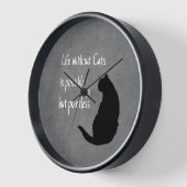 Horloge La vie sans chats est possible mais sans 😸 (Angle)