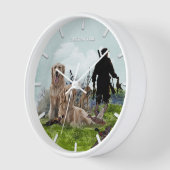Horloge Labrador, chasse au canard  (Angle)