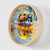 Horloge Ladybug sous la pluie (Angle)