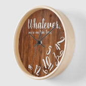Horloge Lake Time Rustic Wood Funny Retraite Lake Home (Angle)