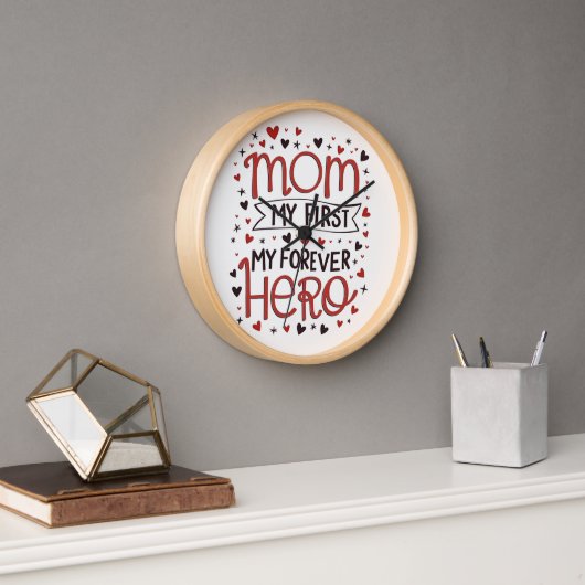 Horloge L'amour intemporel de maman (Bureau)