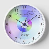 Horloge L'Amour Trouvera Un Moyen - Good Vibes Fractal Art (Recto)