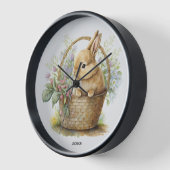 Horloge Lapin aquarelle (Angle)