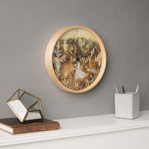 Horloge Lapin parmi les fées, Contes de fées vintage